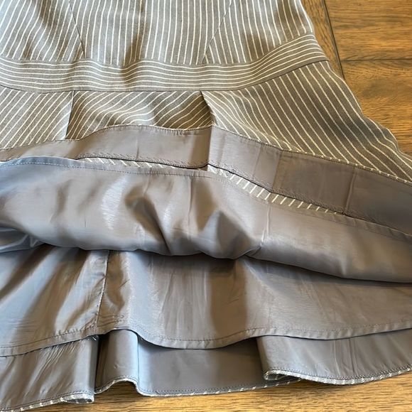 J.Crew Womens Drop Waist Pinstripe Gray Work Wool Dress and Jacket sz 4 - Picture 9 of 16